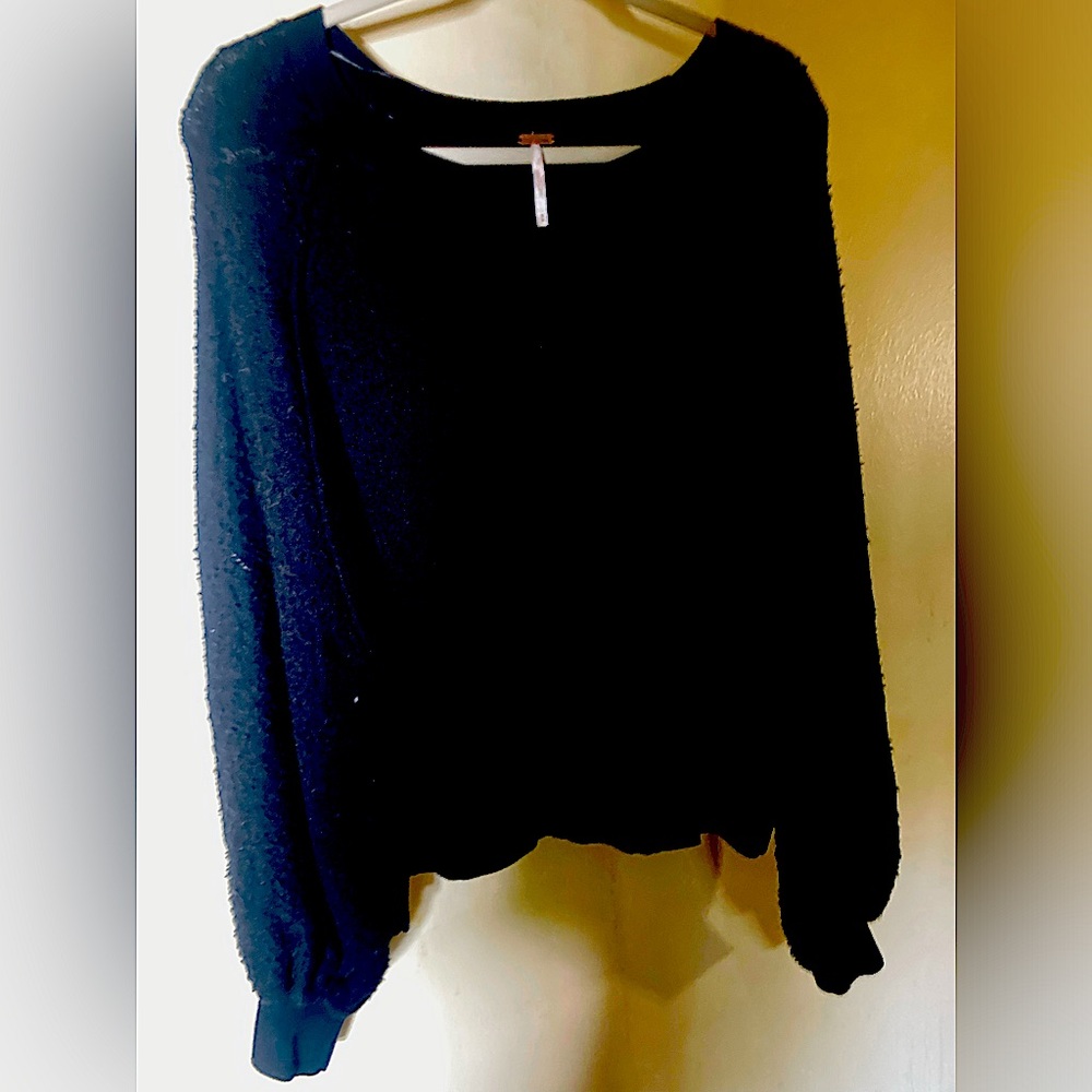 Free People FOUND MY FRIEND SWEATER BLACK M